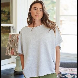 Frank & Eileen (O/S) Olive Capelet - Grey